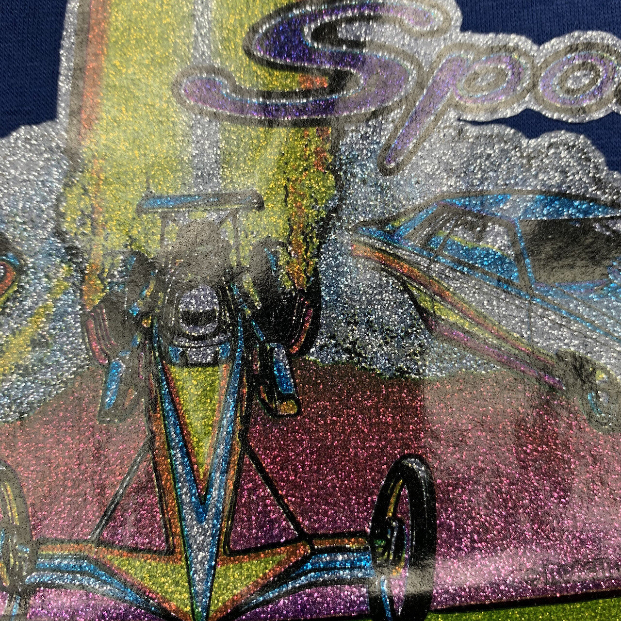 Drag Racing Vintage T Shirt 70s Iron On Gay Pride LGBTQ Sports Racing Sparkle