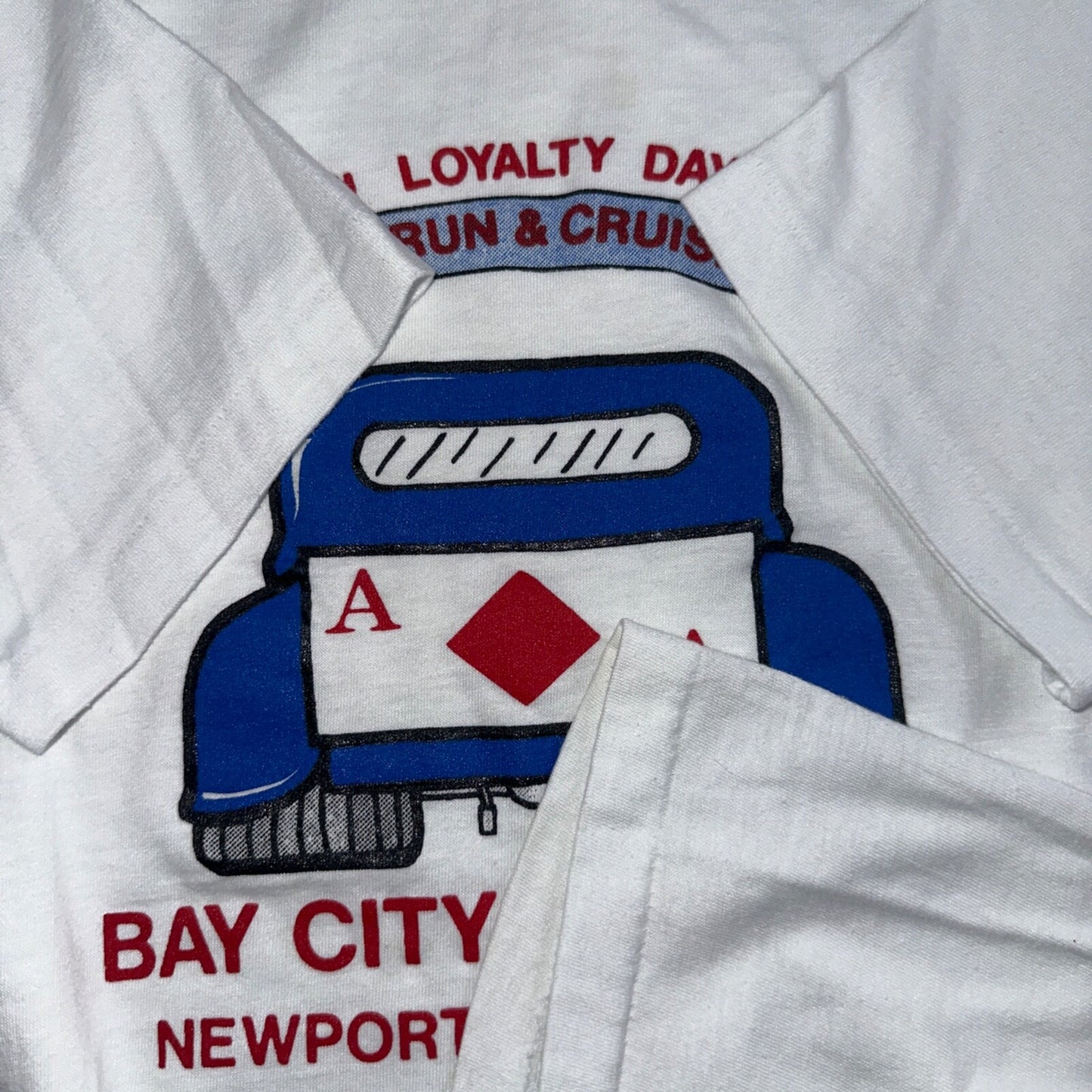 Poker Run Newport Oregon VTG T Shirt 1988 80s Cars Ace Diamond Gamble Cars Cool