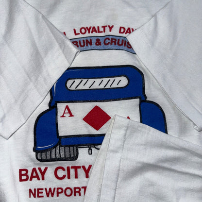Poker Run Newport Oregon VTG T Shirt 1988 80s Cars Ace Diamond Gamble Cars Cool