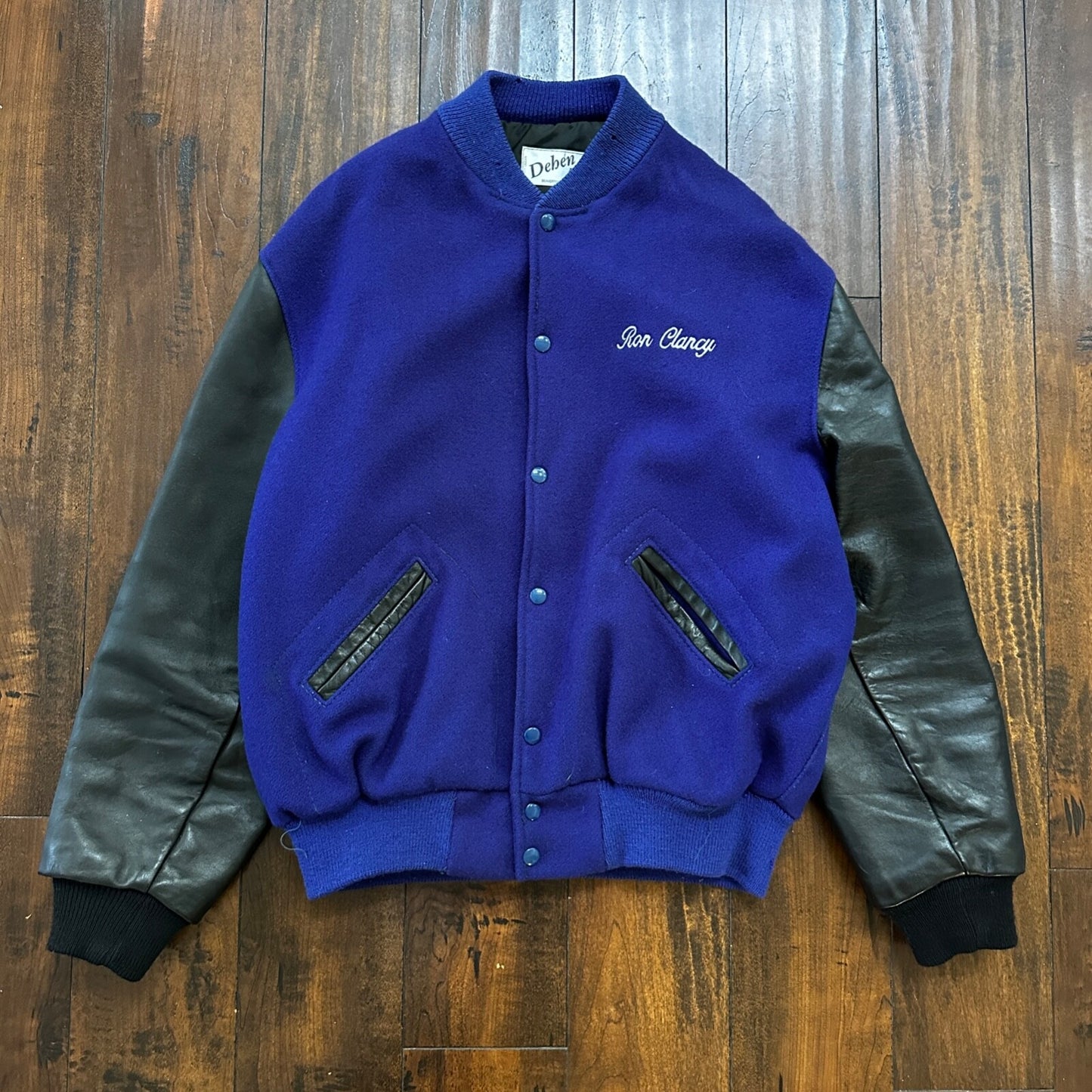 Ford VTG Dehen Varsity Blue V8 Columbia River Letterman 70s Jacket Size 44