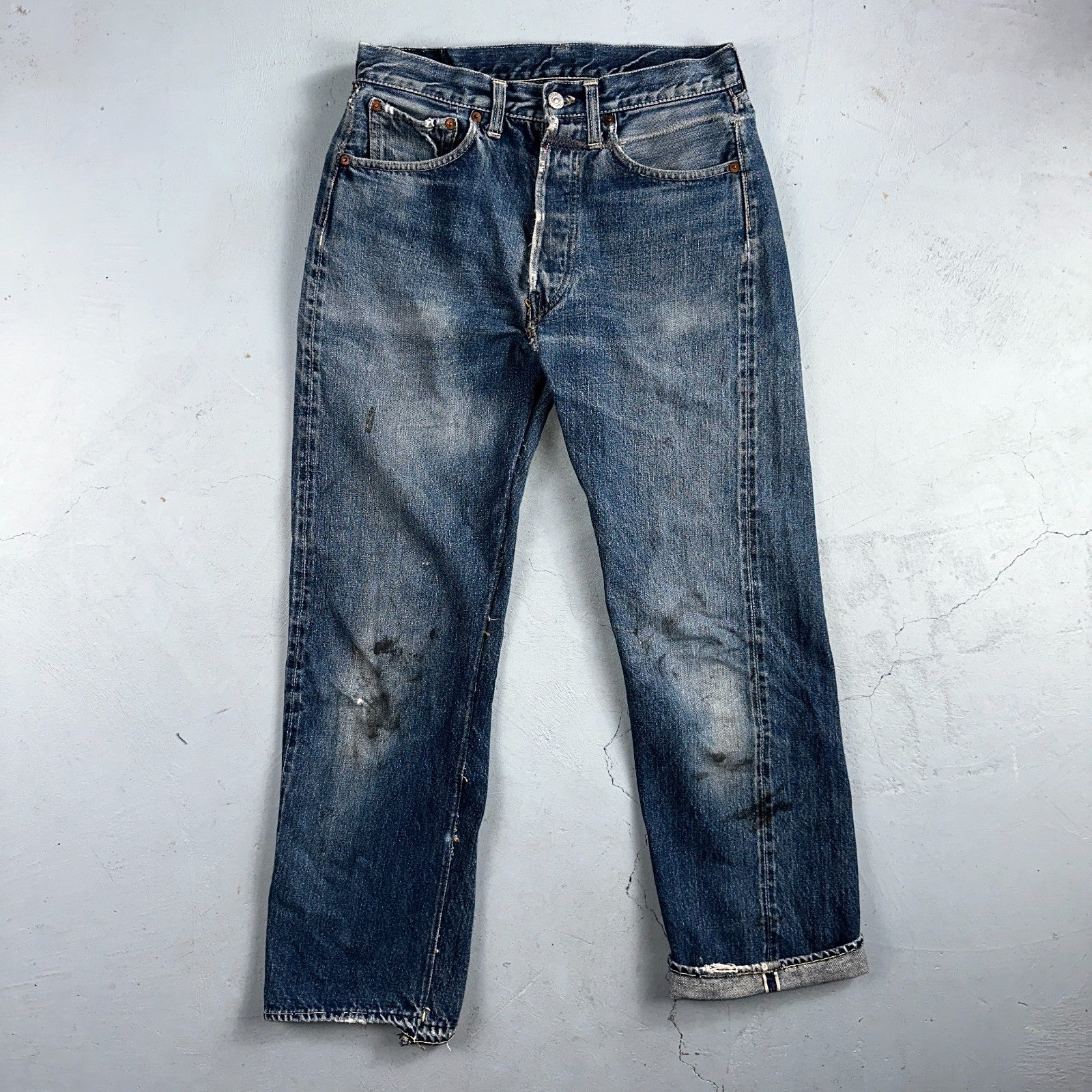 Levis 501 XX Big E Vintage 50s Redline Selvedge USA XX Reworked Jeans 29x29