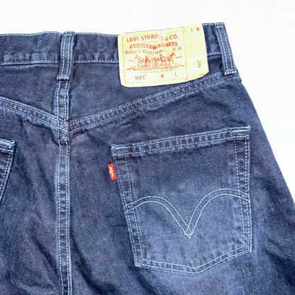 Levis 501 Vintage 90s Mexico Straight Leg Jeans 30x32 Y2K Dark Wash Act 29x31
