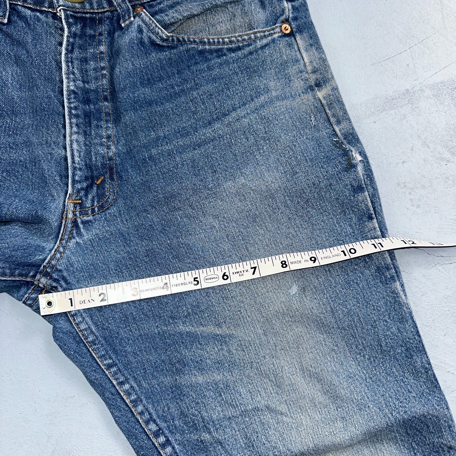 Levis 517 Vintage 80s USA Orange Tab Bootcut Flare Blue Worn Jeans Act 32x25