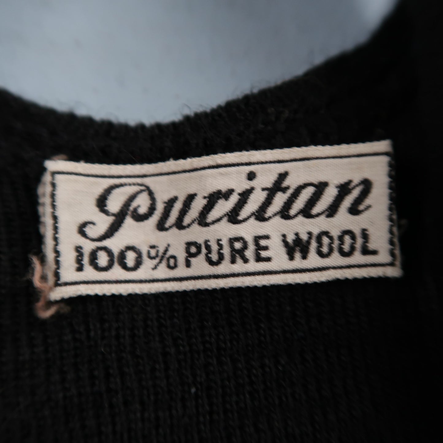 Antique 1920s Black Solid Wool Bathing Suit Women Swimsuit Art Deco 20s 30s