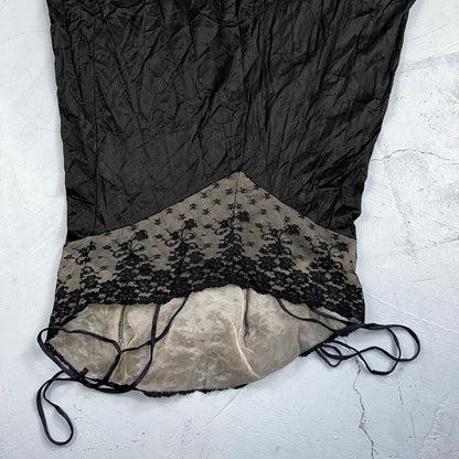 VTG Hydons 1970s Lingerie Slip Dress Sleepwear Full Sweep Nightgown Lace USA