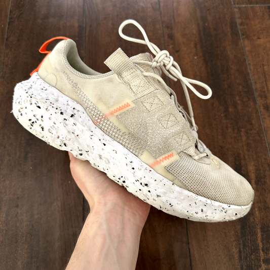 Nike Men's Crater Impact Lace Up Shoes Beige Orange Size 8.5 DB2477-100 No Box