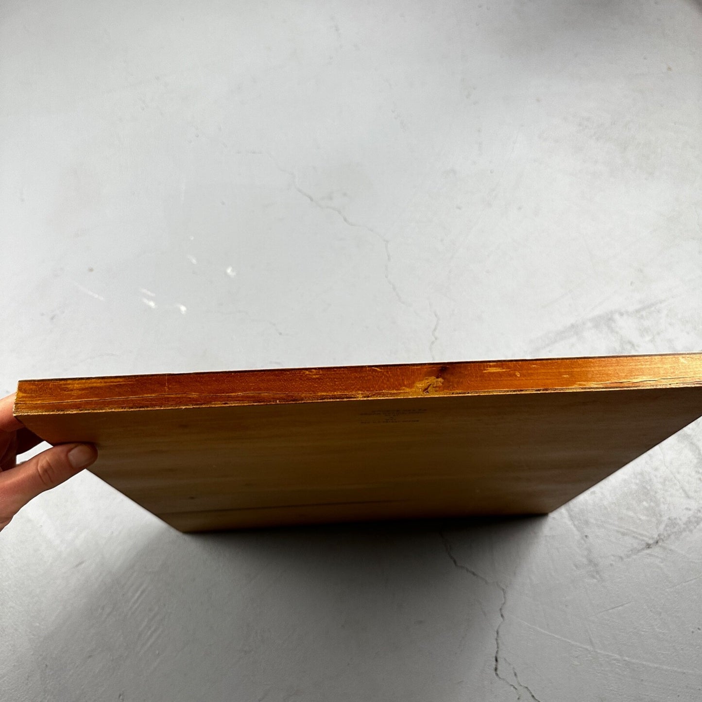 Vintage Drueke Solid Wood Large Chess Board 1960s MCM Grand Rapids 172 16"