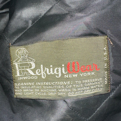 Vintage 1960s Green Parka Puffer Jacket Coat Men's L USA Refrigiwear Ski 60s