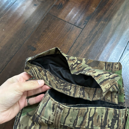 VTG 90s Cabela's Realtree Camo Fleece Pants Cargo Pocket 35x28 Made in the USA