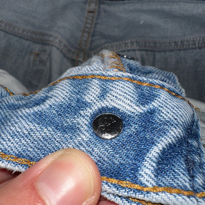 Levis 501 Vintage 90s USA XX Straight Leg Jeans Blue Light Wash 34x36 Act 31x32