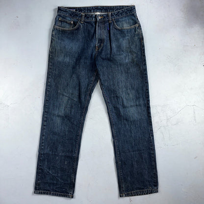 Patagonia Regular Straight 35x33 Organic Cotton Dark Denim Blue Jeans Zipper Fly