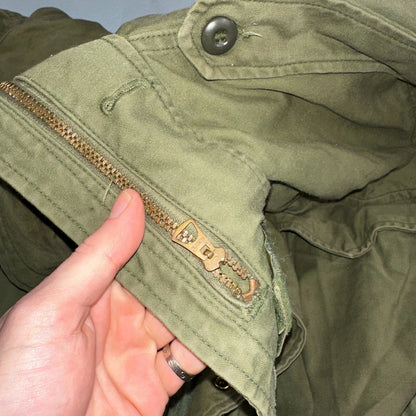 VTG US ARMY M-65 Field Jacket Coat Cold Weather Mans OG-107 Vietnam 70s Medium