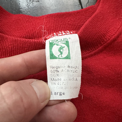 VTG Christmas Crewneck Sweatshirt 1980s Red Ugly Cute 80s Funny Loving Grandma