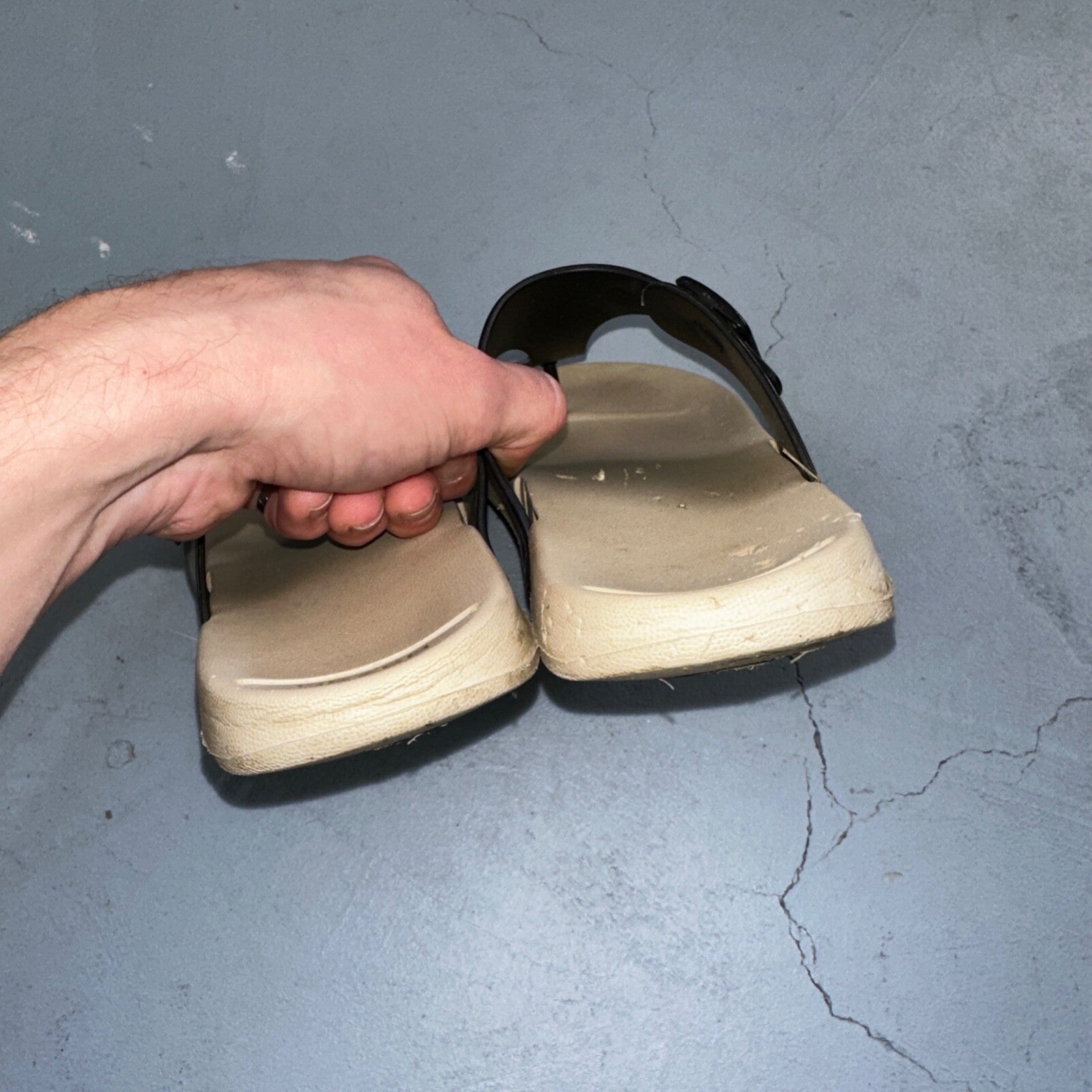 Gezer Slip On Sandals Open Toe Slide Womens 39EU Black Simple Y2K VTG Style