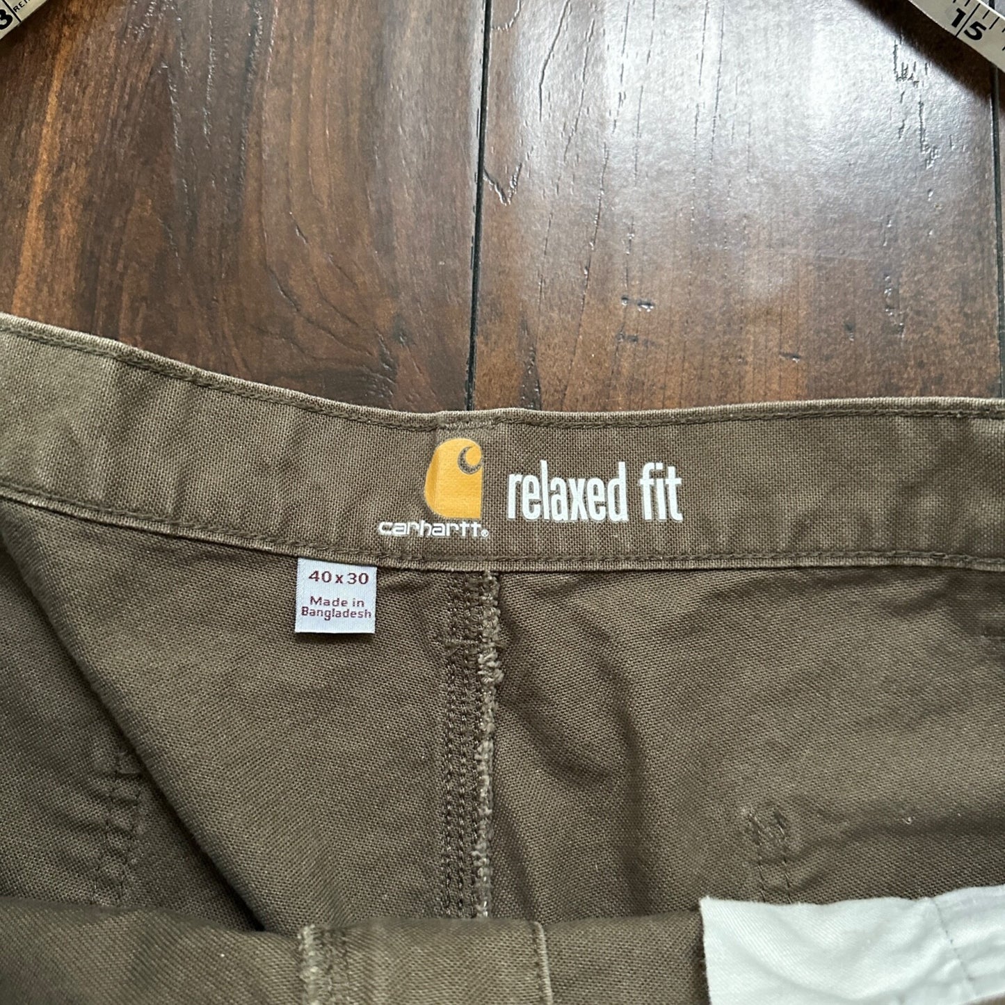 Carhartt Duck Relaxed Fit Jeans Carpenter Pants Brown 103279 217 Mens Size 40x30