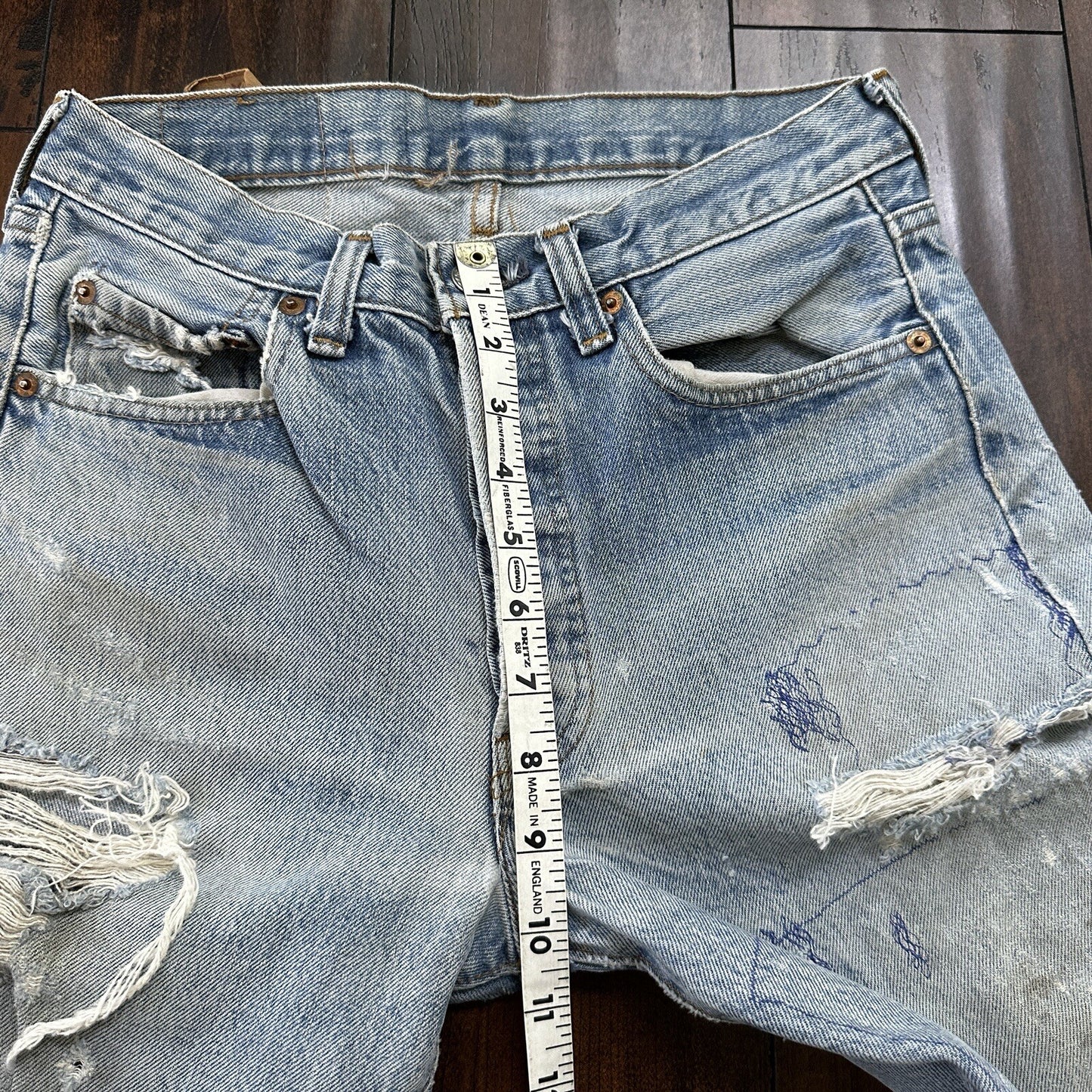 Levis Vintage 80s Redline Selvedge USA 501 XX Jeans 66 70s Light 30x36 Act 27x30