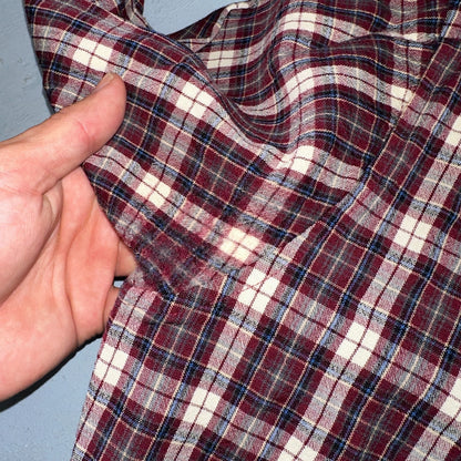 Vintage Pendleton Shirt Mens M Wool Plaid Flannel USA Button 1970s 70s Red