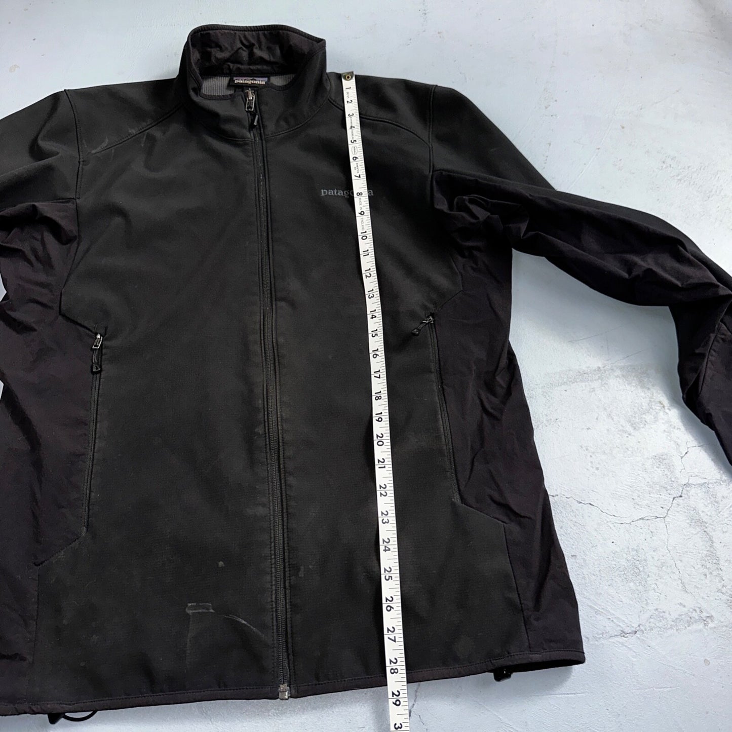 Patagonia Men’s L Black Adze Polartec Hybrid Jacket Coat Company Logo Full Zip