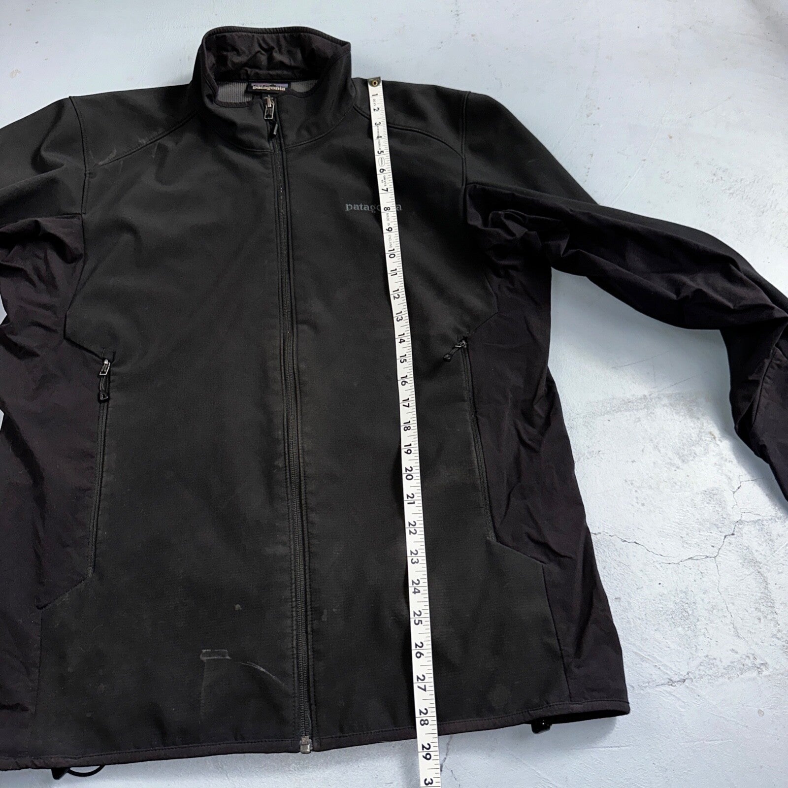 Patagonia Men’s L Black Adze Polartec Hybrid Jacket Coat Company Logo Full Zip