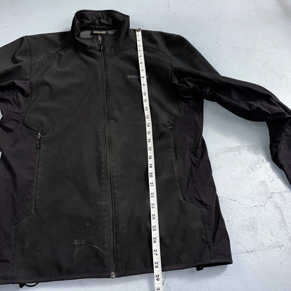 Patagonia Men’s L Black Adze Polartec Hybrid Jacket Coat Company Logo Full Zip