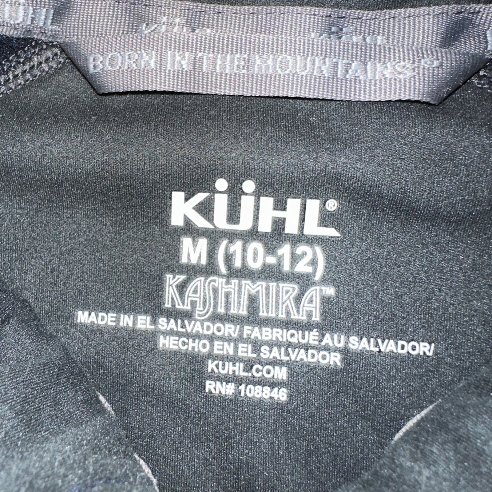 Kuhl Youth Size M (10-12) Navy Gray Kashmira Fleece Pullover Sweater Quarter Zip