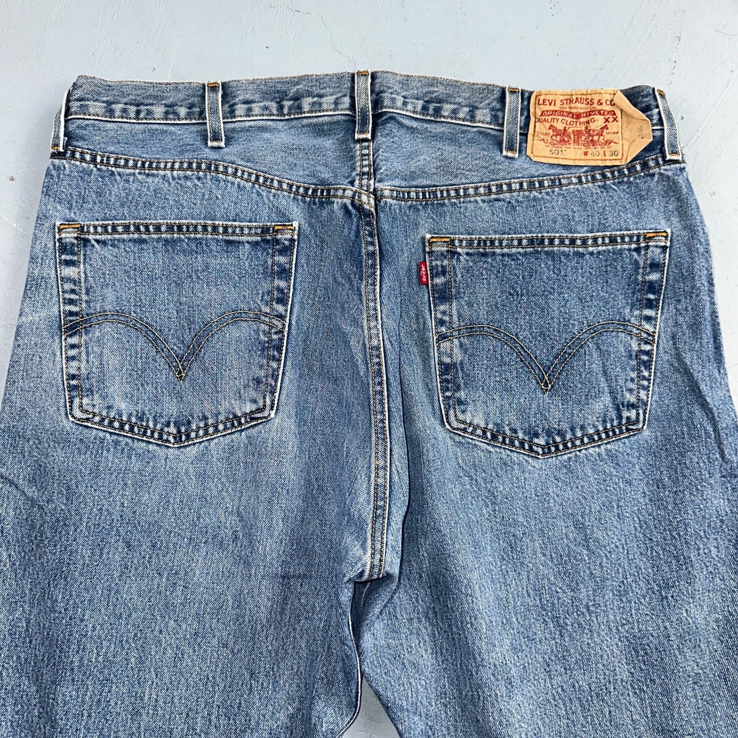Levis 501 Vintage 90s XX Straight Leg Jeans Y2K Light Wash 40x30 Act 37x30
