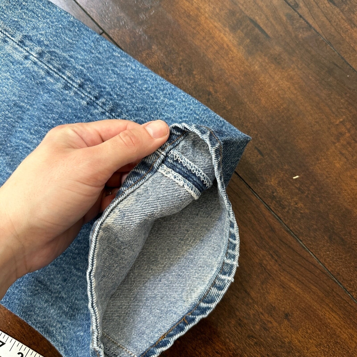 VTG 80s Levis 501 Button Fly 38x36 USA Tag Jeans Straight Wash Blue XX Act 34x32