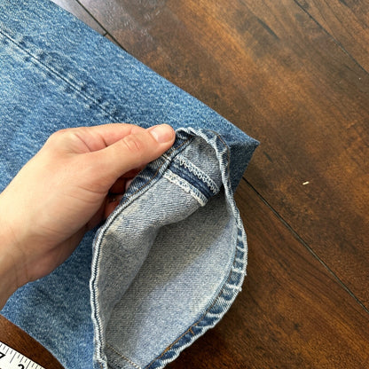VTG 80s Levis 501 Button Fly 38x36 USA Tag Jeans Straight Wash Blue XX Act 34x32
