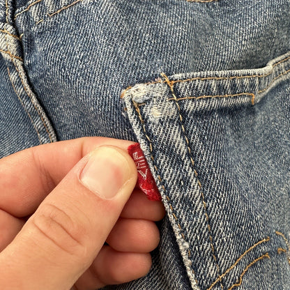 Levis 501 XX Big E True Vintage 60s Redline Denim Capri Jeans 1960s 25x24 Chop