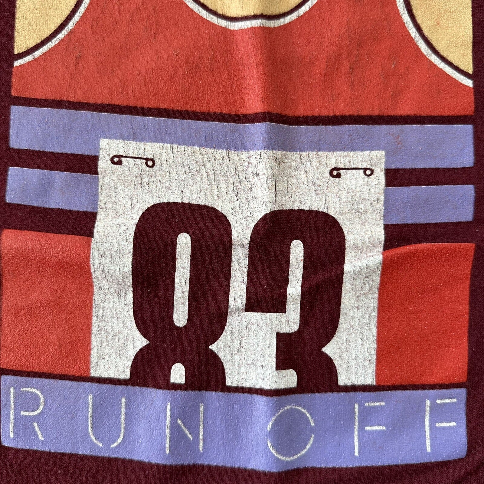 Nike 1983 Cascade Run Off T Shirt Vintage Geisha 80s Maroon Marathon Oregon Tee