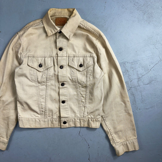 Levis VTG Trucker Jacket 557 Big E Type 3 1960s 60s 70518 1022 White Denim 2