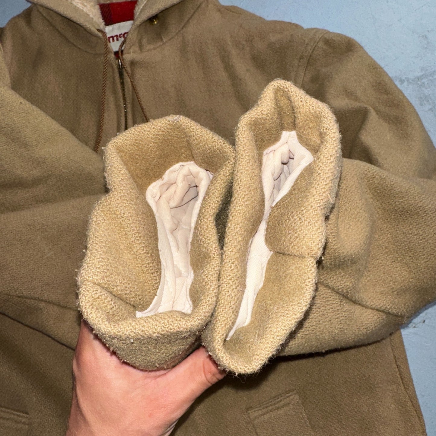 McGREGOR Sportswear VTG Sz 38 Wool Lined Hooded Field Ranch Jacket Coat 60s 70s