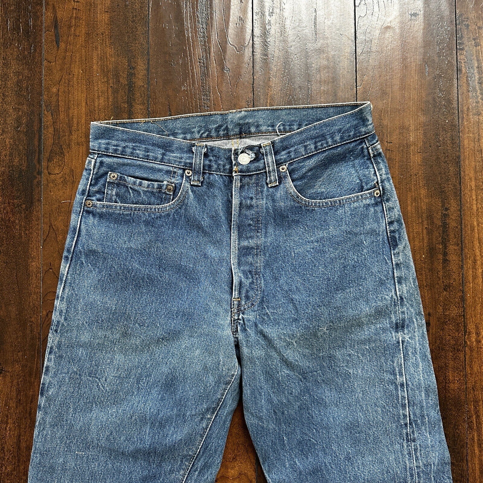 Levis Vintage 80s Redline Selvedge USA 501 XX Jeans 66 70s 32x34 Act 30x26