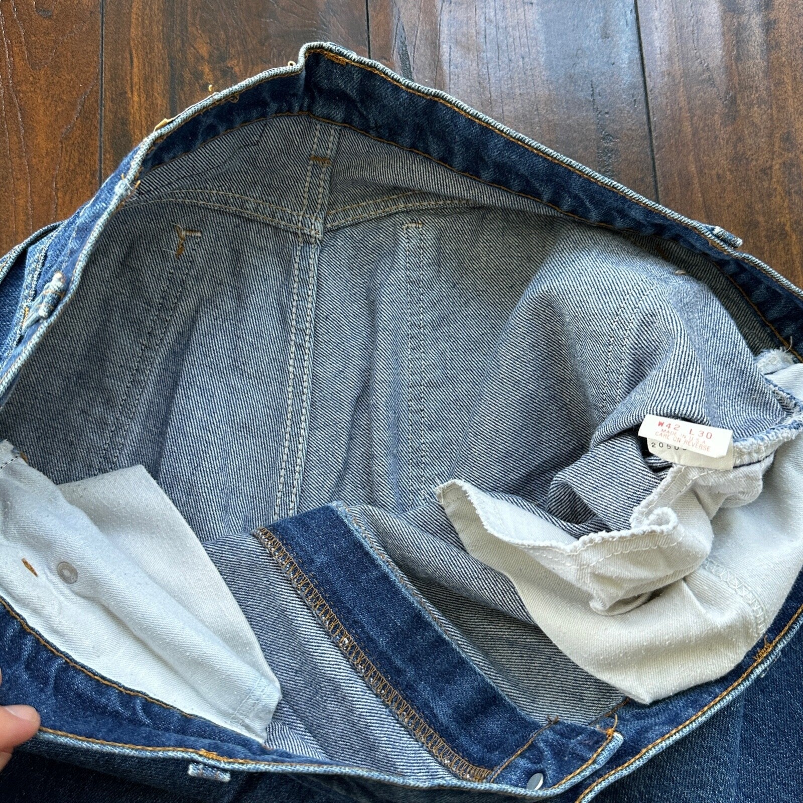 VTG Levis 505 Jeans 42x30 Orange Tab 90s 80s Made in USA 501 Tag Act 40x28