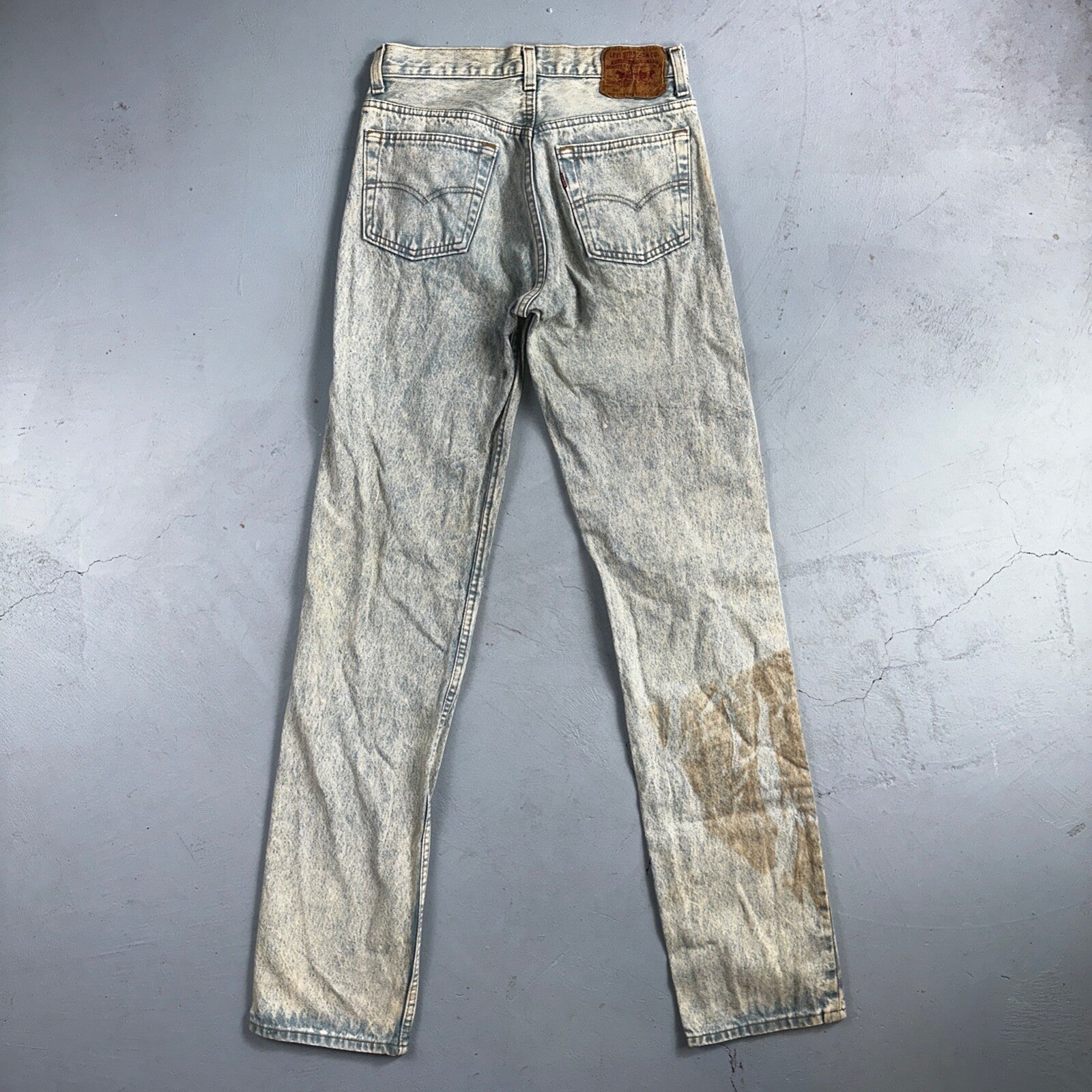 Levis 501 Vintage 90s USA XX Straight Leg Jeans Blue Light Wash 30x34 Act 27x34