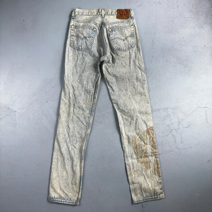 Levis 501 Vintage 90s USA XX Straight Leg Jeans Blue Light Wash 30x34 Act 27x34