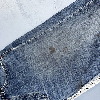 Levis 501 Vintage 90s Hungary Straight Leg Jeans 31x32 Y2K Med Wash Act 28x30