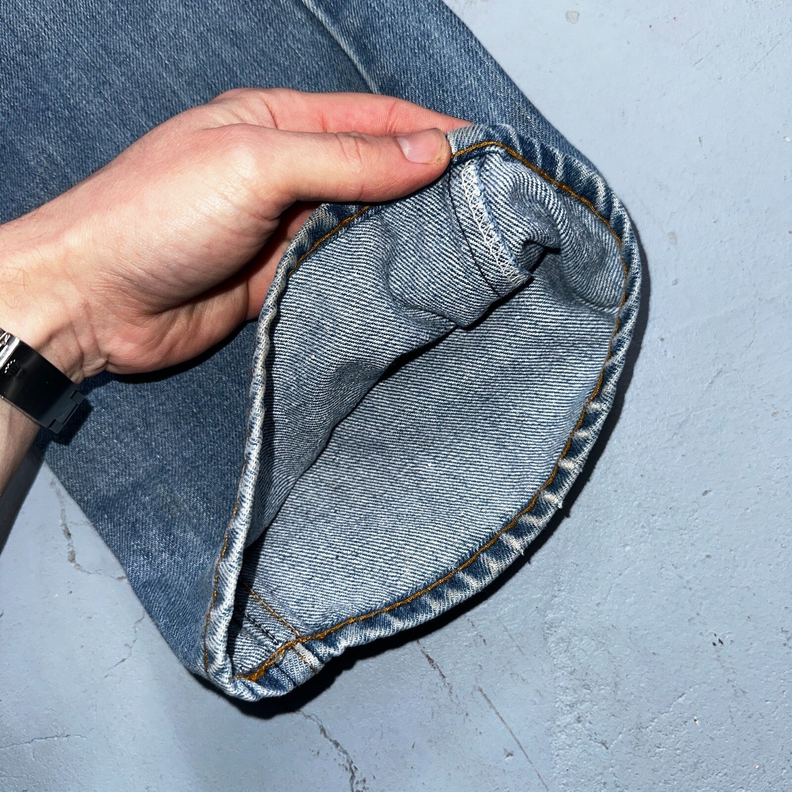 Levis 517 Vintage 80s USA Orange Tab Bootcut Flare Blue Jeans Talon Act 30x29