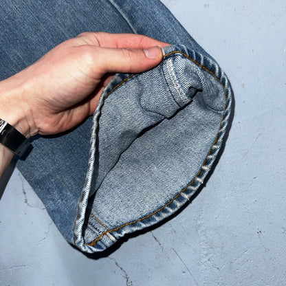 Levis 517 Vintage 80s USA Orange Tab Bootcut Flare Blue Jeans Talon Act 30x29