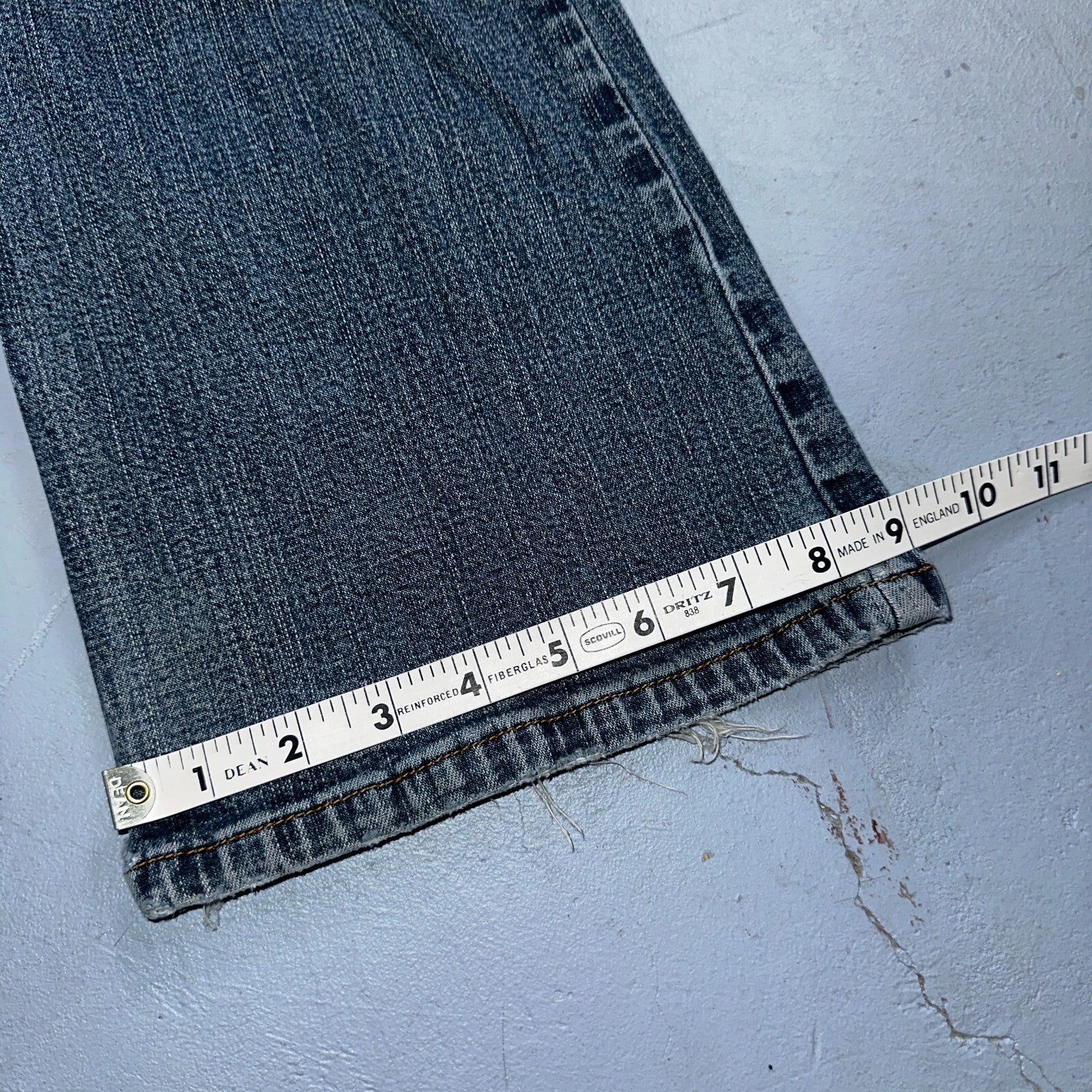 VINTAGE Cruel Girl Jeans Womens 9 Long Regular Low Rise Wide Leg Med Wash Denim