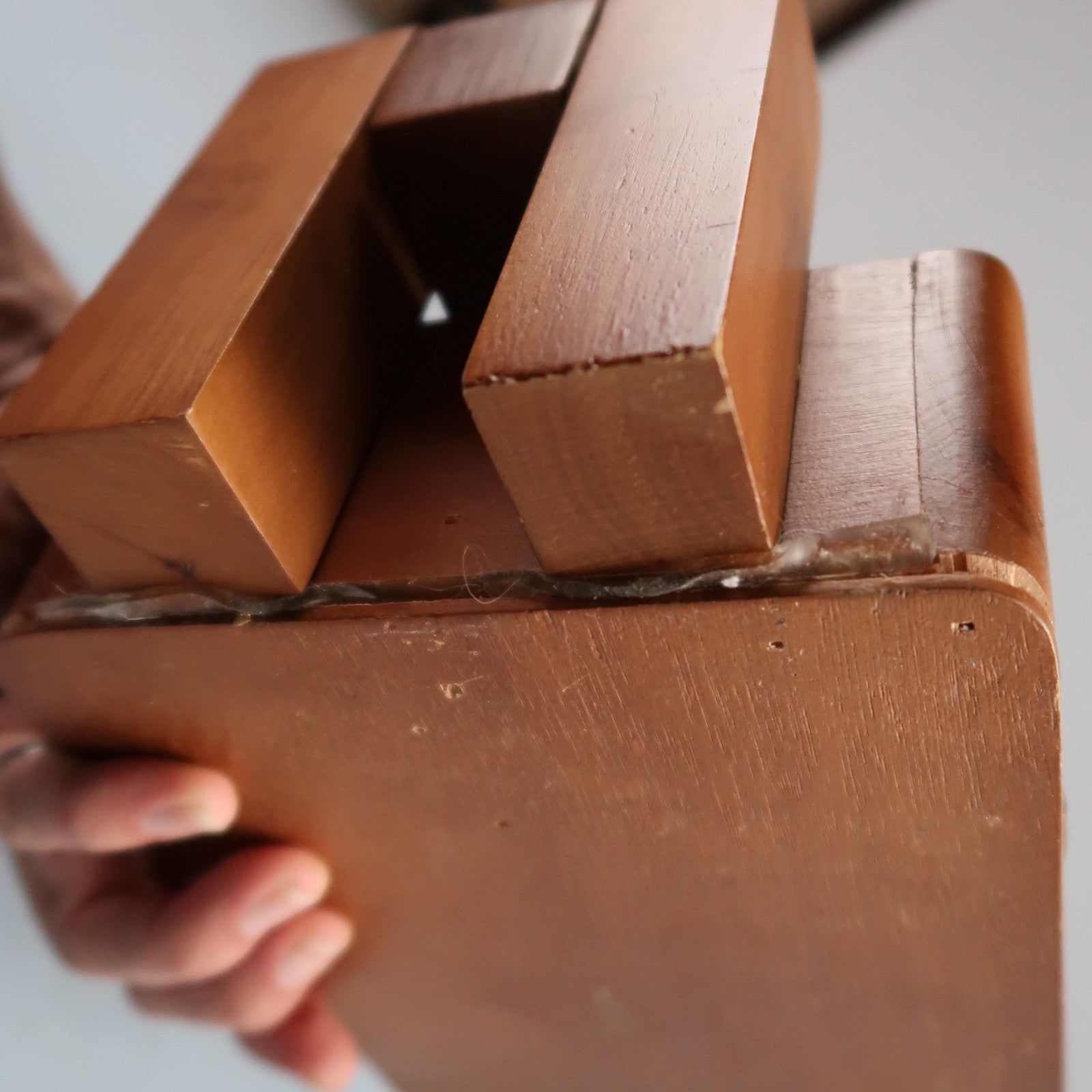 VTG Canadian Goose Duck Nut Cracker Bowl Wooden Shell Cracker Hand Painted Broke