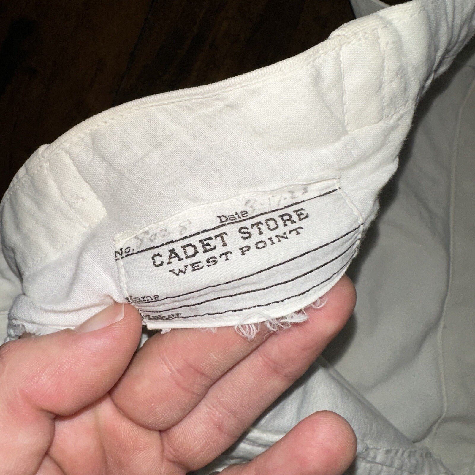 RARE VTG 1920s White Buckle Back Pants Work Wear Union 10s 30s 28x31 Navy USMA