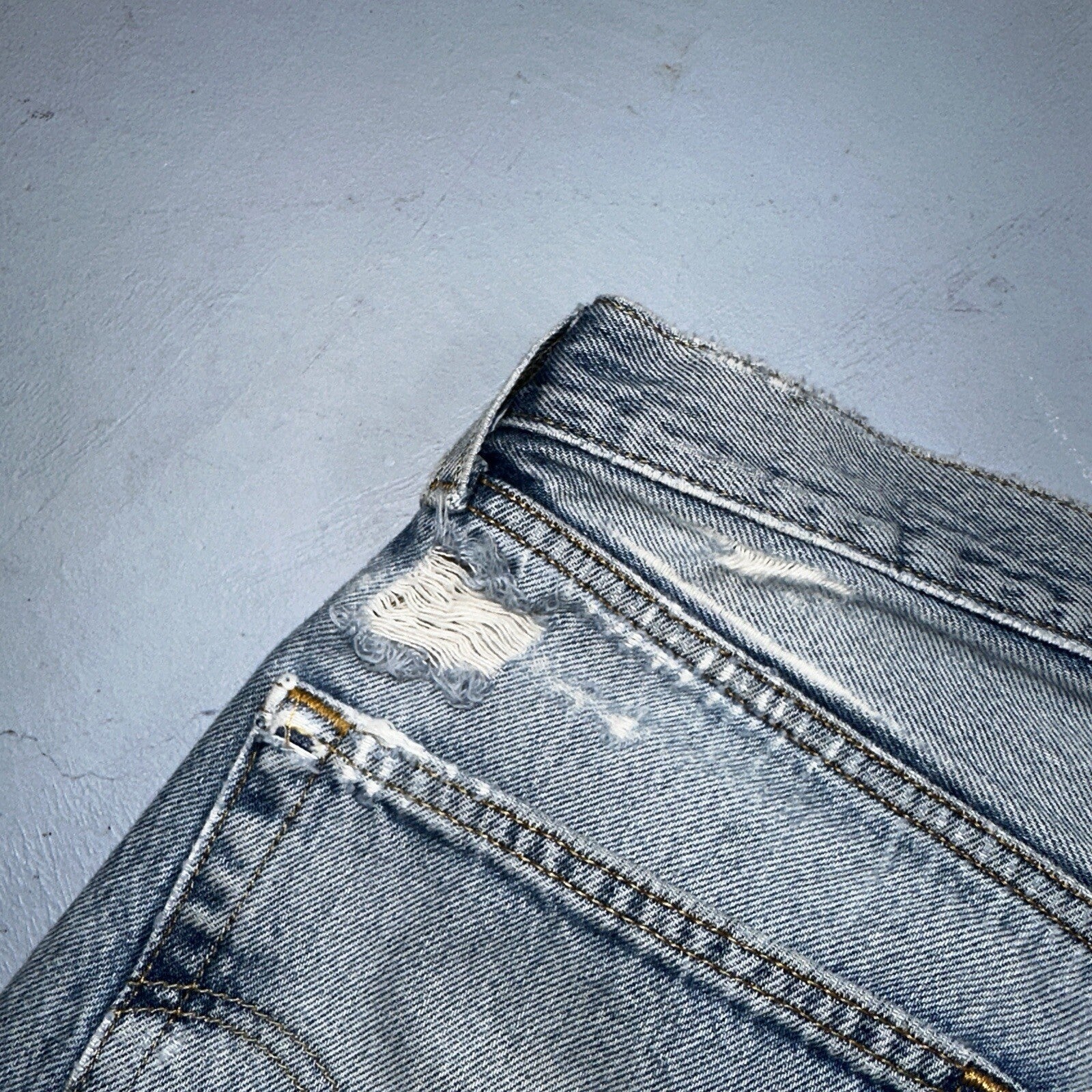 Levis 501 Vintage 90s Mexico Straight Leg Jeans 36x34 Y2K Light Wash Act 35x30