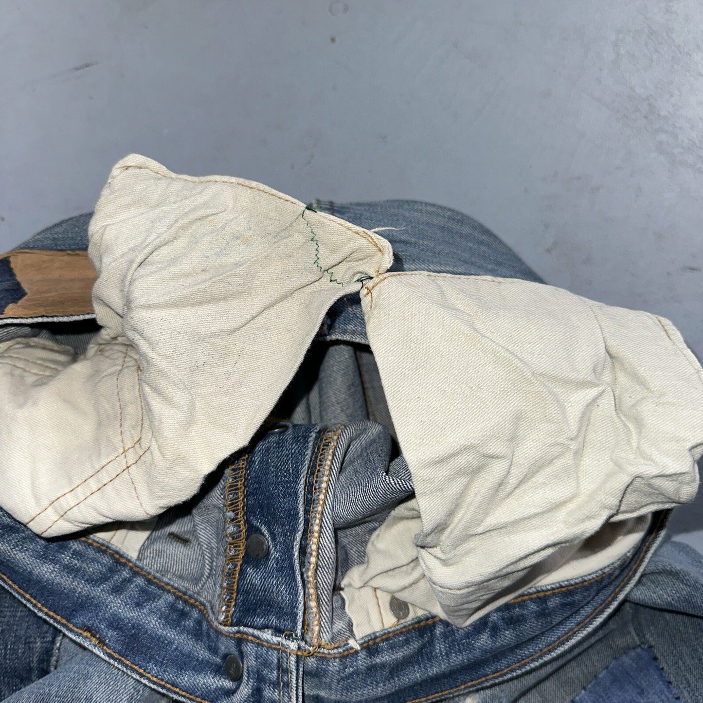 Levis 501 VTG 70s SS Redline Selvedge Jeans XX Blue Med Wash Patched Act 31x28