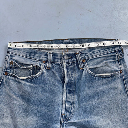 Levis 501 Vintage 80s Redline Selvedge USA XX Jeans Light Wash 33x40 Act 30x34