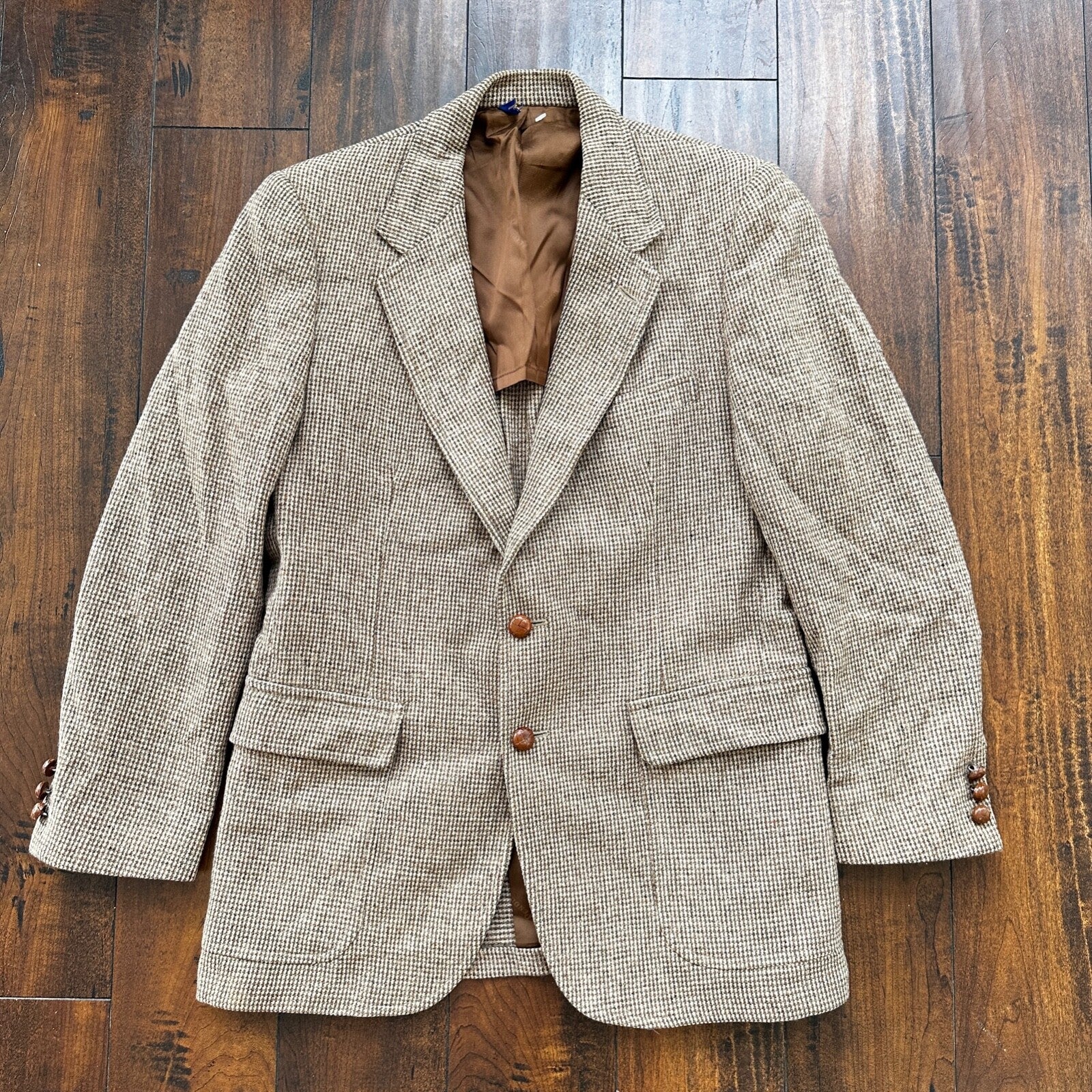 VTG 70s Pendelton Country Traditionals Plaid Single Breasted Blazer Mens Size 38