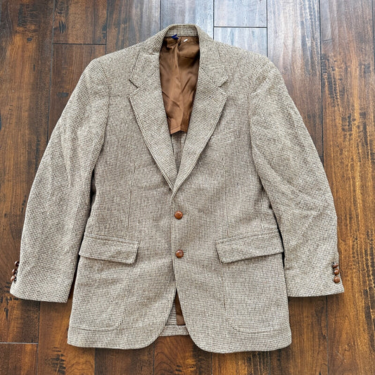 VTG 70s Pendelton Country Traditionals Plaid Single Breasted Blazer Mens Size 38