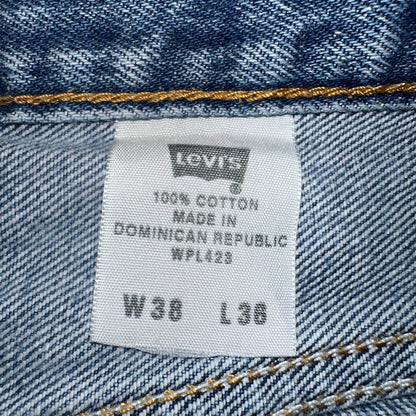 Levis 501 Vintage Y2K 90s XX Straight Leg Jeans Blue Med Wash 38x36 Act 35x31