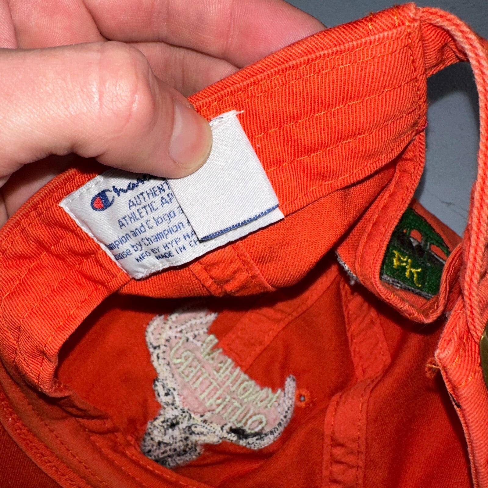 Champion Deer Vintage Trucker Hat Knothead Outfitter Hunting Orange Baseball