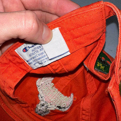 Champion Deer Vintage Trucker Hat Knothead Outfitter Hunting Orange Baseball